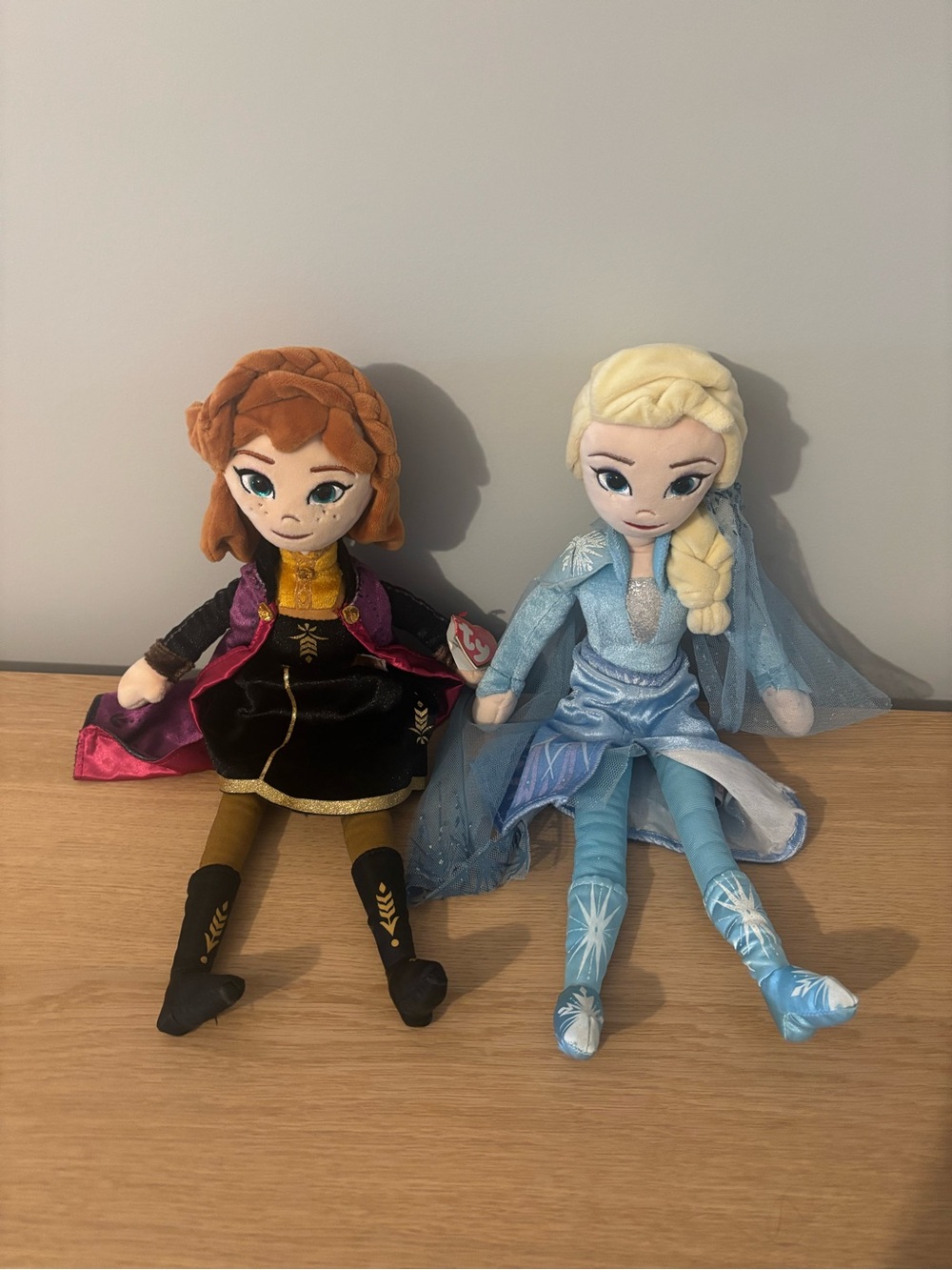 Disney Anna & Elsa Plush Doll Set - Blue & Brown